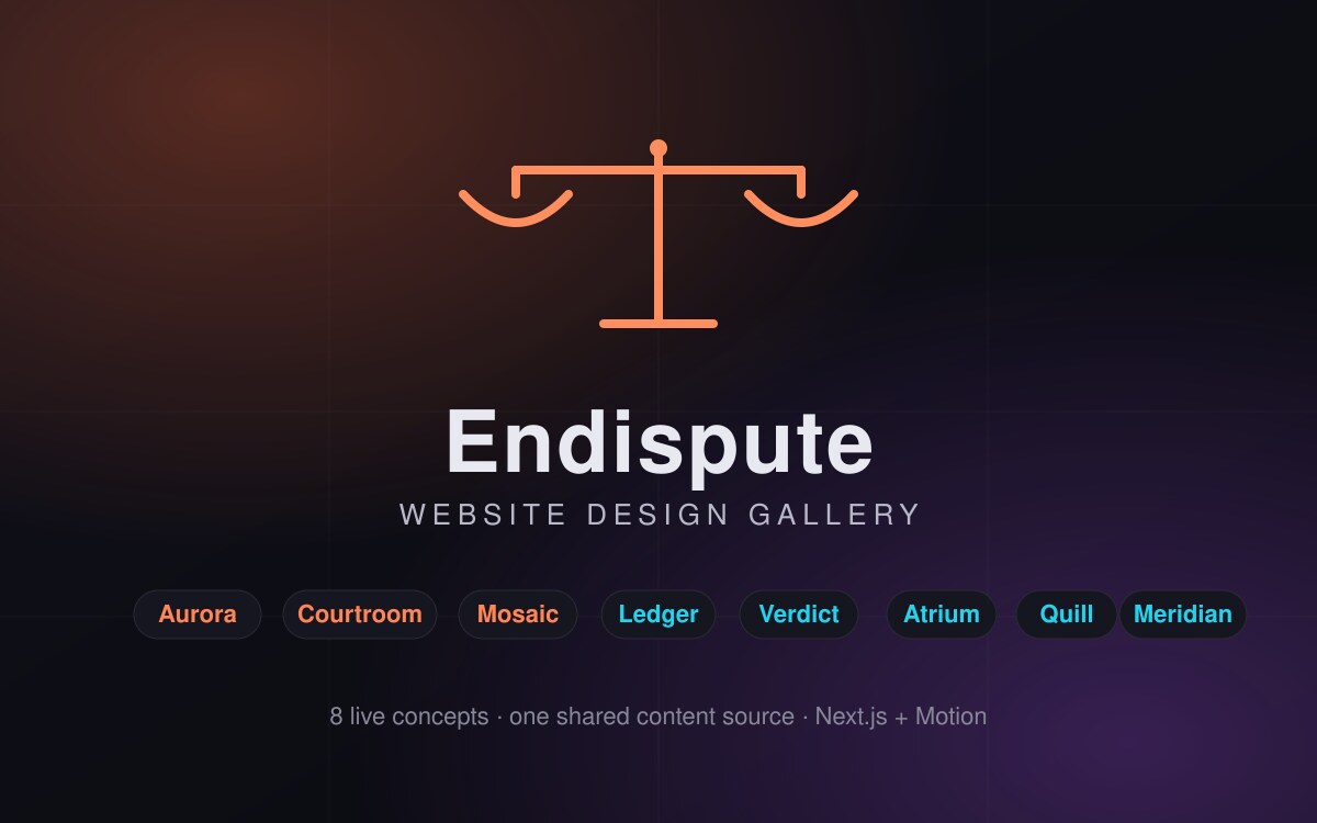 Endispute — Website Design Gallery screenshot